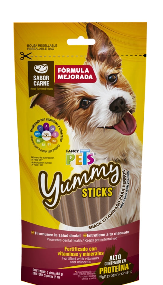 Yummy Sticks Sabor Carne Fancy pets 100grs