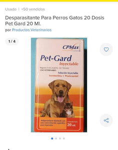 Pet Gard inyectable 20ml